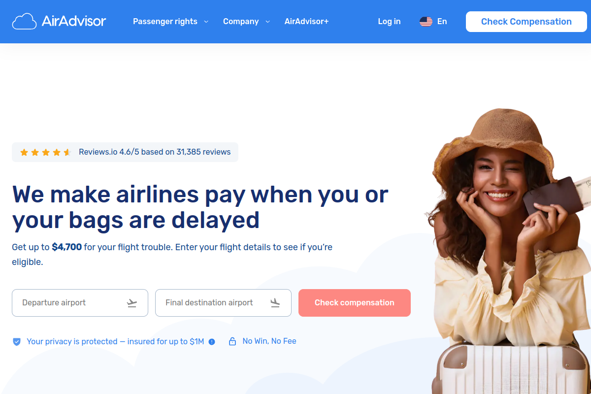 AirAdvisor homepage