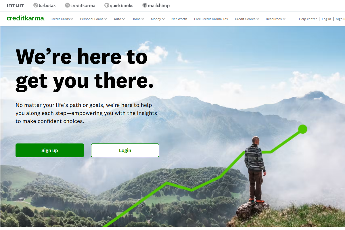 Credit Karma homepage