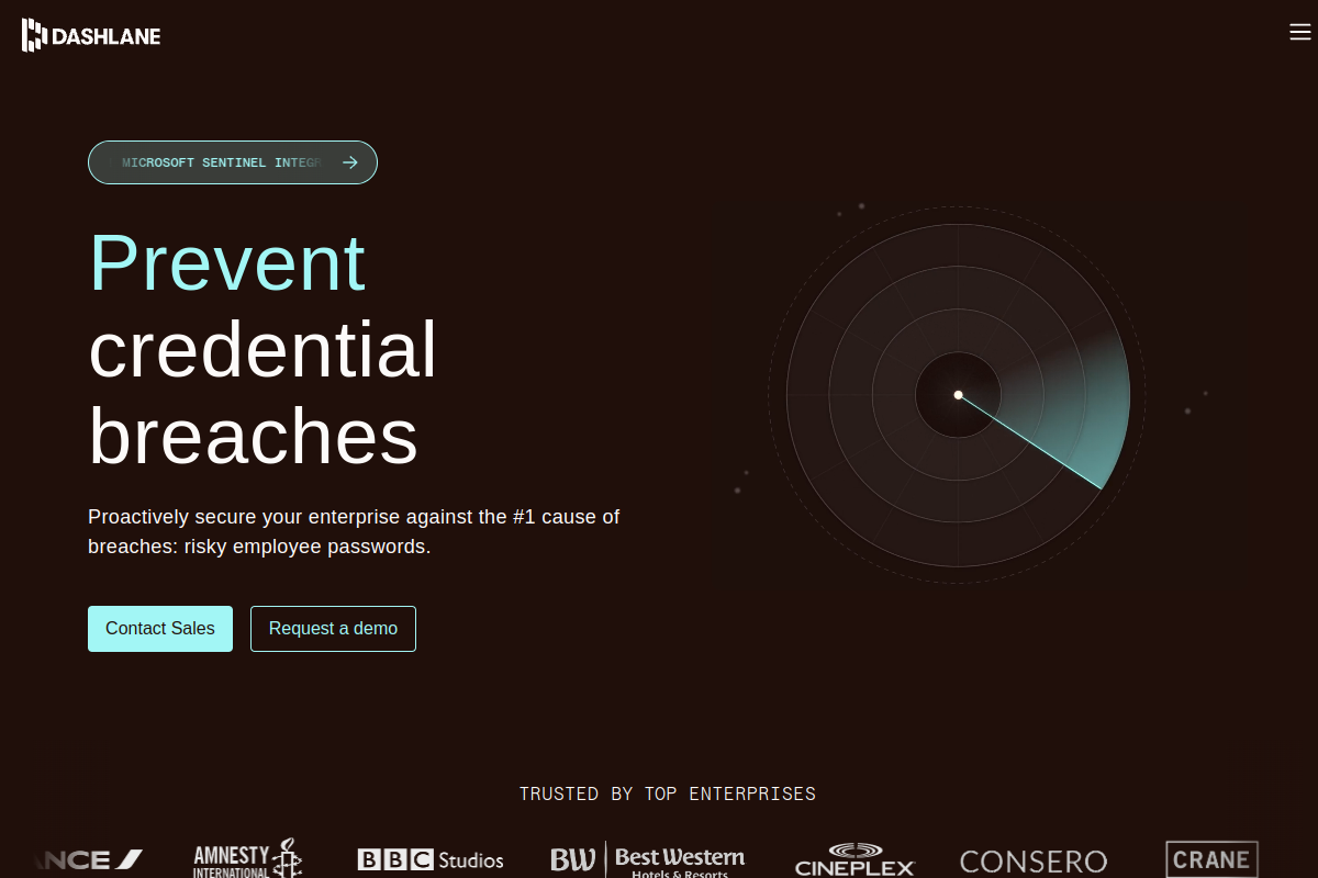 Dashlane homepage