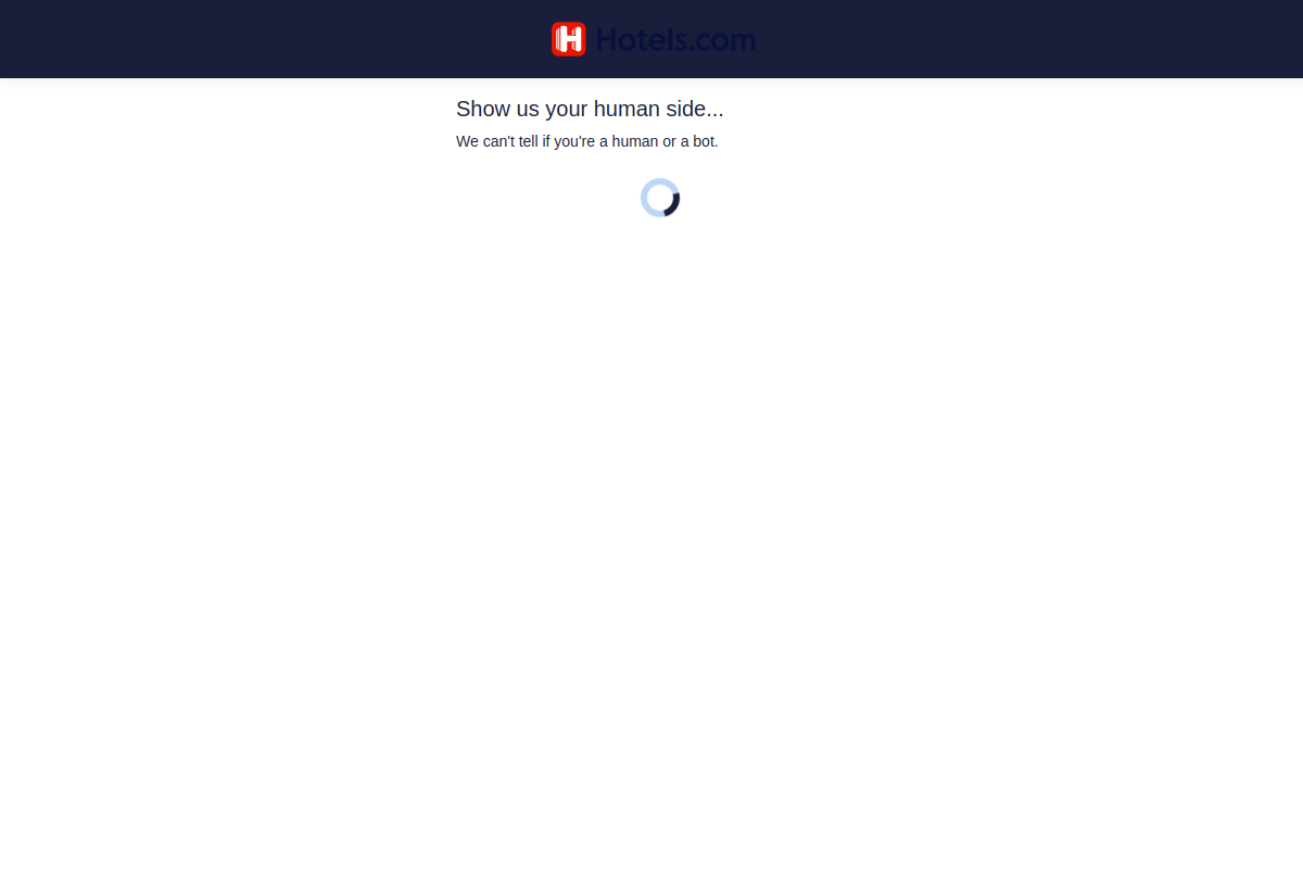 Hotels.com homepage