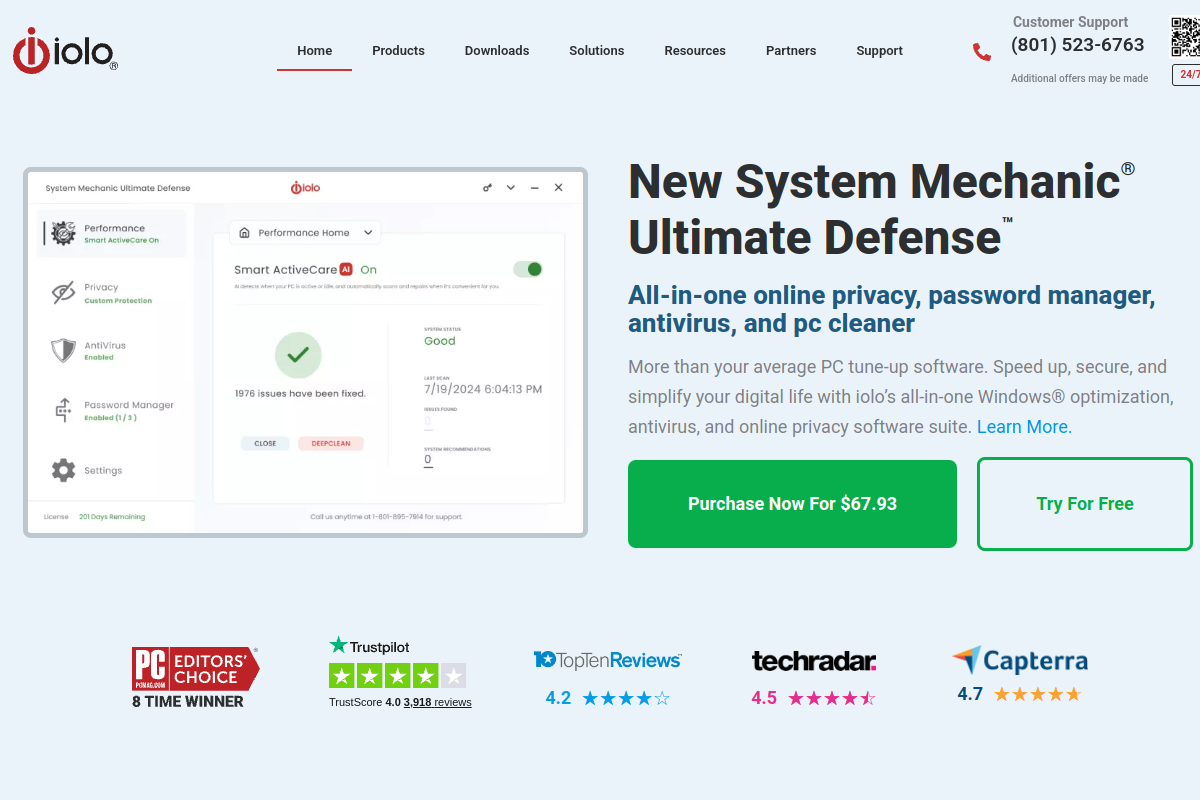 iolo System Mechanic homepage
