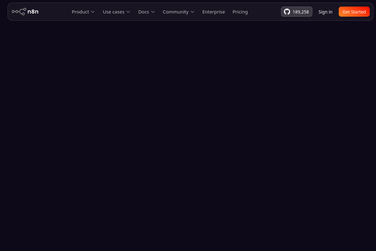 n8n homepage