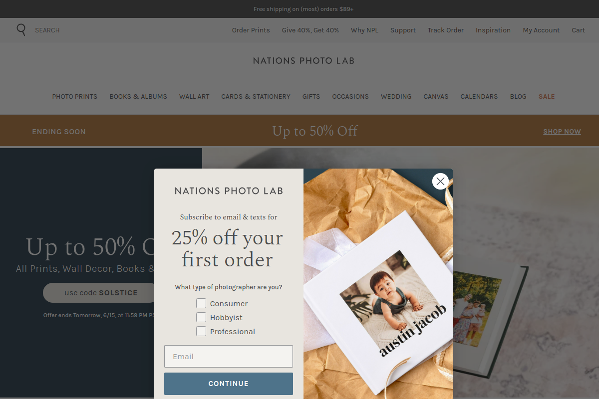 Nations Photo Lab homepage