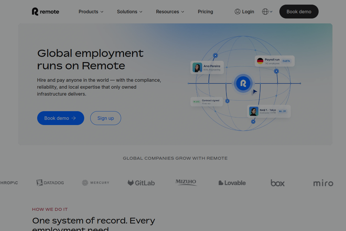 Remote homepage
